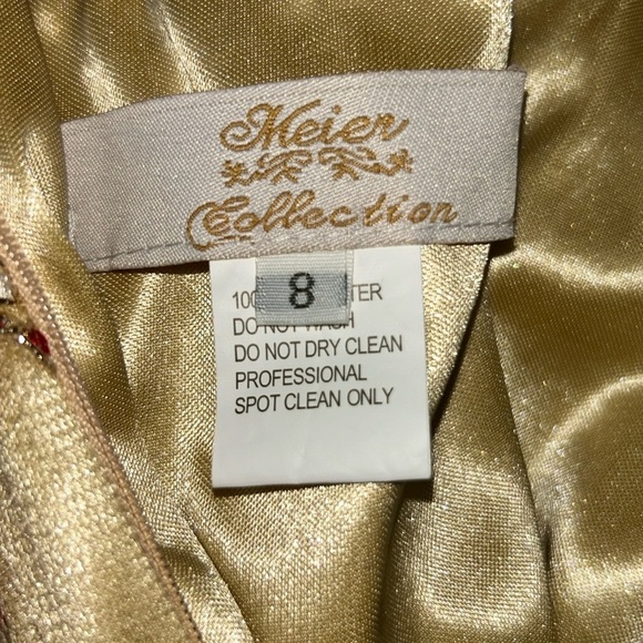 MEIER Women’s Illusion Long Sleeve Embroidery Prom/Formal Dress – Size 8 NWT - Picture 14 of 16